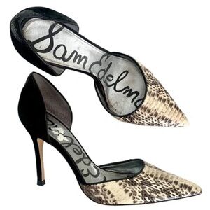 Sam Edelman women size 7 pumps snake skin embellished